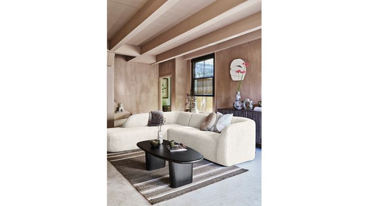 WOOOD Sloping Pearl Melange Hoekbank