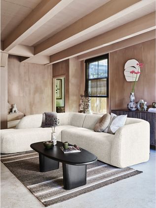 WOOOD Sloping Pearl Melange Hoekbank