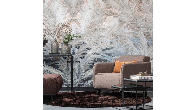 WOOOD Statement Bouclé met arm Fauteuil