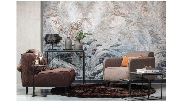 WOOOD Statement Bouclé met arm Fauteuil