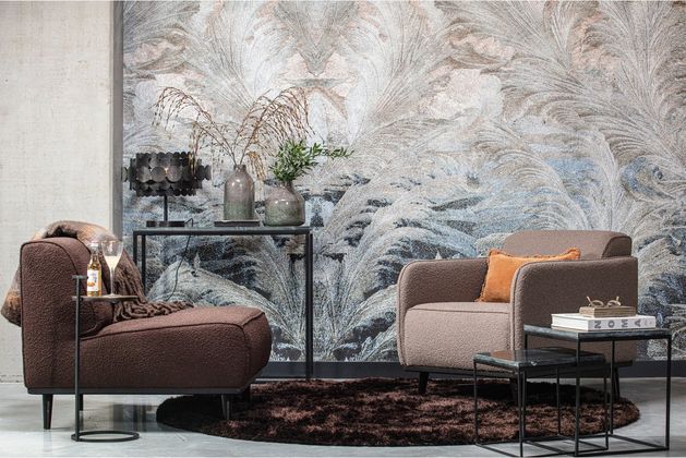 WOOOD Statement Bouclé met arm Fauteuil