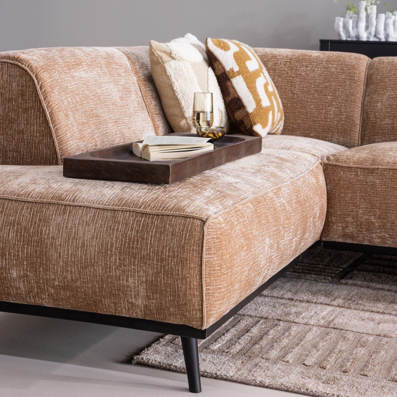 WOOOD Statement Velvet Hoekbank