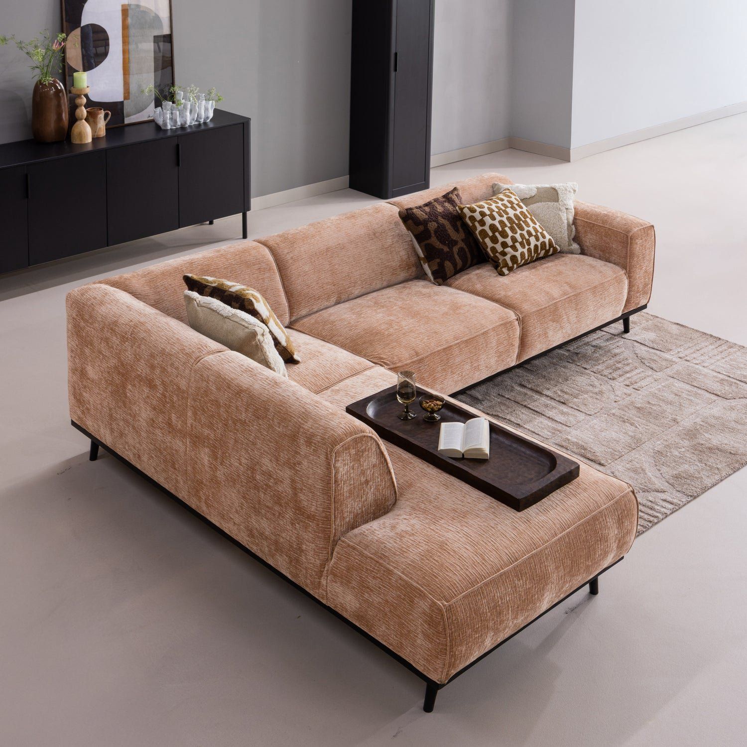 WOOOD Statement Velvet Hoekbank