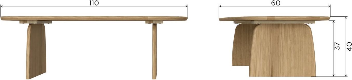 WOOOD Tablo Ovale Salontafel