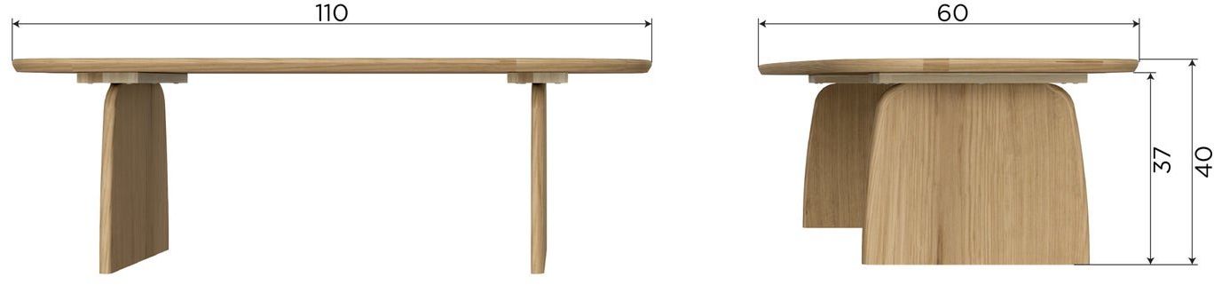 WOOOD Tablo Ovale Salontafel