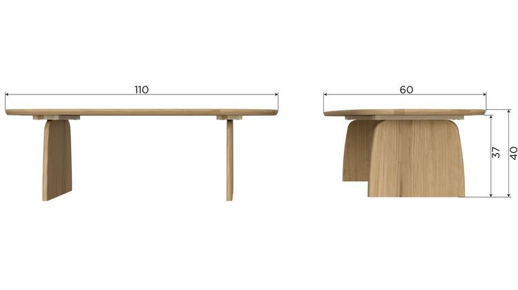 WOOOD Tablo Ovale Salontafel
