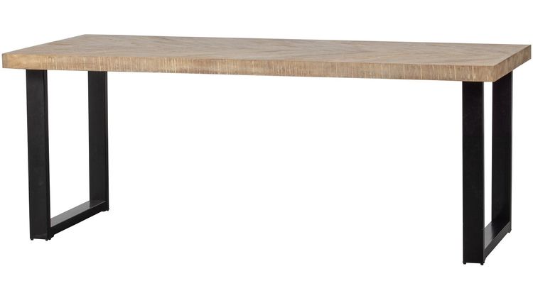 WOOOD Tablo Visgraat U-poot Eettafel