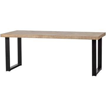 WOOOD Tablo Visgraat U-poot Eettafel