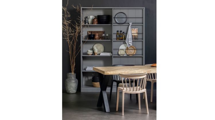 WOOOD Tablo Visgraat X-poot Eettafel