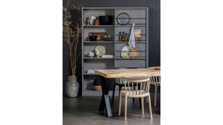 WOOOD Tablo Visgraat X-poot Eettafel