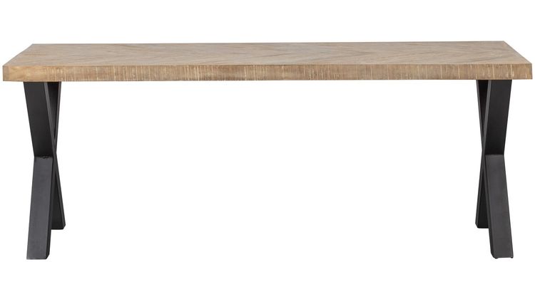WOOOD Tablo Visgraat X-poot Eettafel