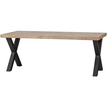 WOOOD Tablo Visgraat X-poot Eettafel