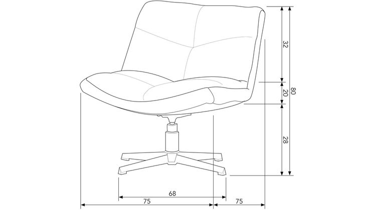 WOOOD Vinny Draaifauteuil
