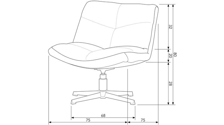 WOOOD Vinny Draaifauteuil