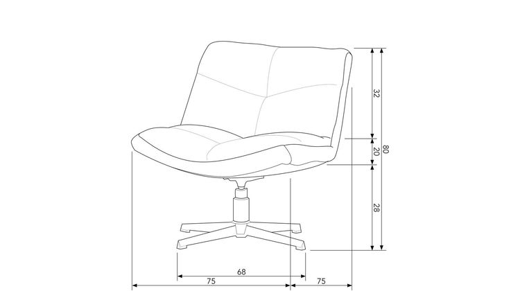 WOOOD Vinny Draaifauteuil