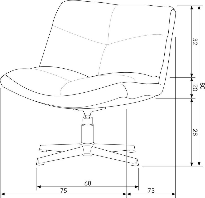 WOOOD Vinny Draaifauteuil