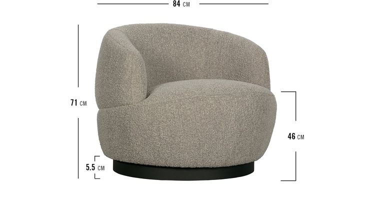 WOOOD Woolly Draaifauteuil
