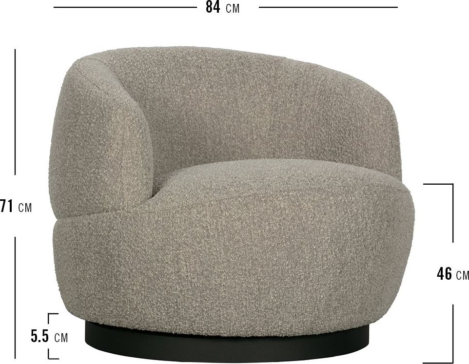WOOOD Woolly Draaifauteuil