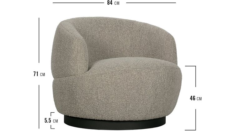 WOOOD Woolly Draaifauteuil