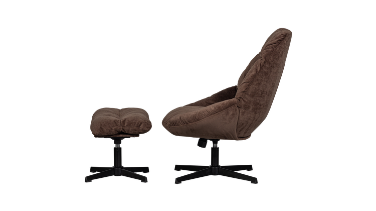 WOOOD Yaro Draaifauteuil + Hocker