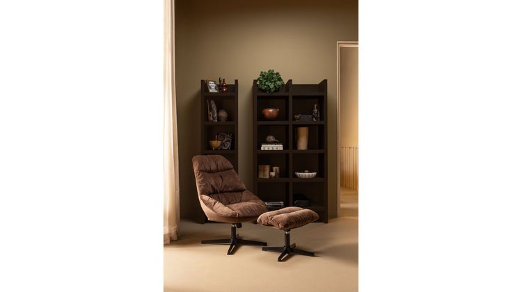 WOOOD Yaro Draaifauteuil + Hocker