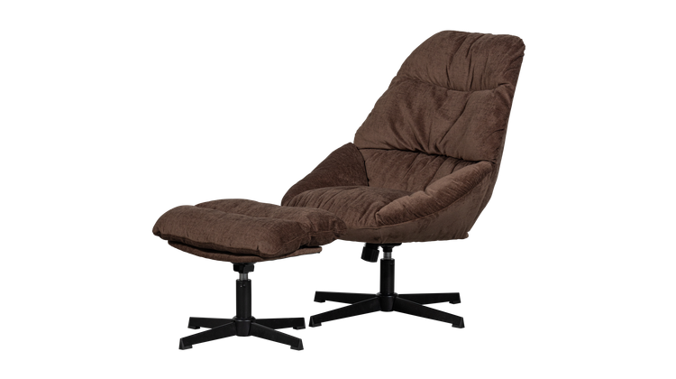 WOOOD Yaro Draaifauteuil + Hocker