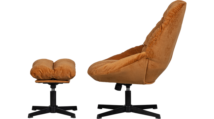 WOOOD Yaro Draaifauteuil + Hocker