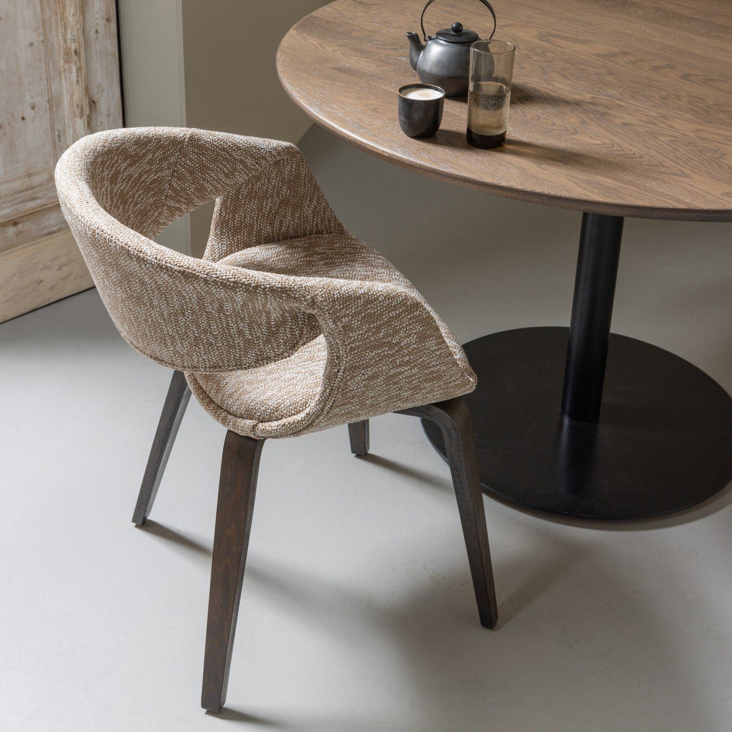 WOOOD Yossi Bruin Hout Eetkamerstoel