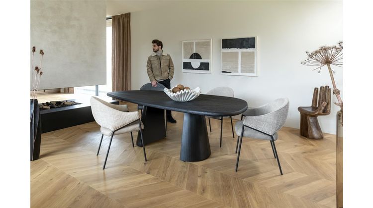 XOOON Arawood Zwart Eettafel