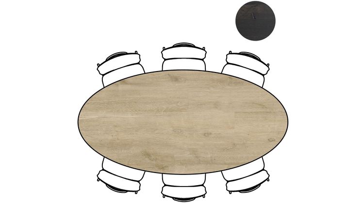 XOOON Arvada Ellips Natural Eettafel