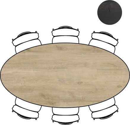 XOOON Arvada Ellips Natural Eettafel