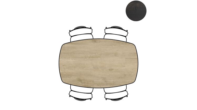 XOOON Arvada I Ovaal Natural Eettafel