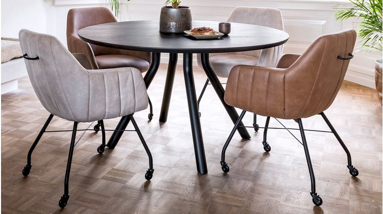 XOOON Arvada Rond Onyx Eettafel
