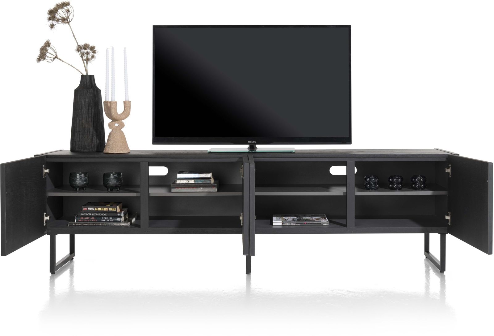 XOOON Carving Black Lowboard