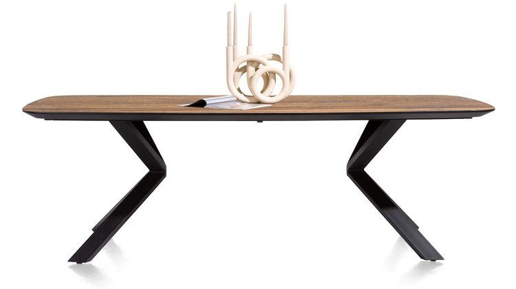 XOOON Fresno Fineerrichting Recht Eettafel