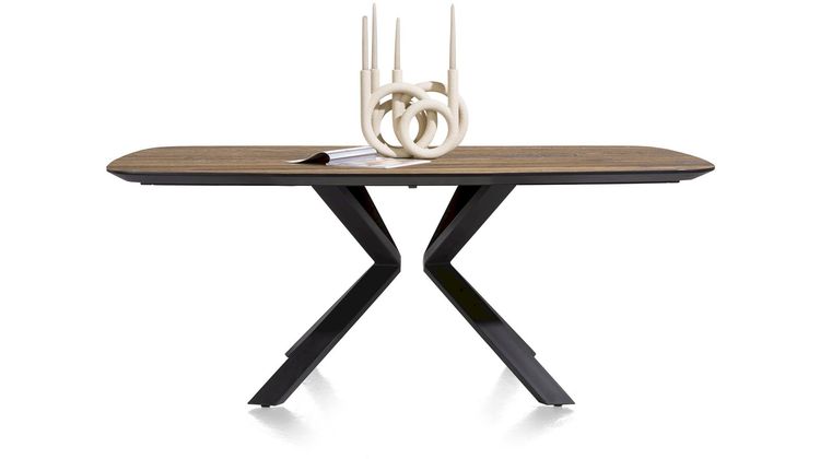 XOOON Fresno Fineerrichting Recht Eettafel