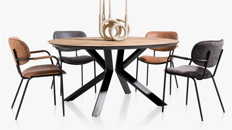 XOOON Fresno Fineerrichting Rond Eettafel