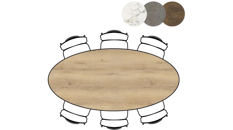 XOOON Masura Ellips Bartafel