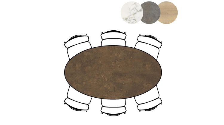 XOOON Masura Ellips Eettafel