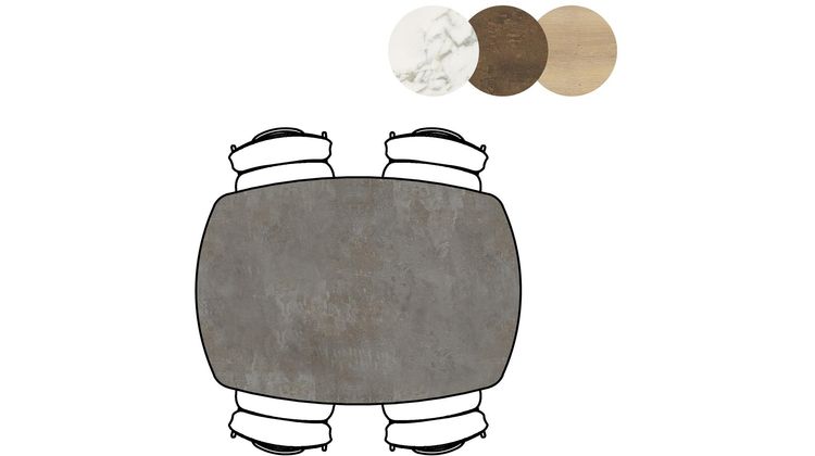 XOOON Masura Ovaal Bartafel