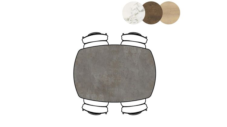 XOOON Masura Ovaal Bartafel