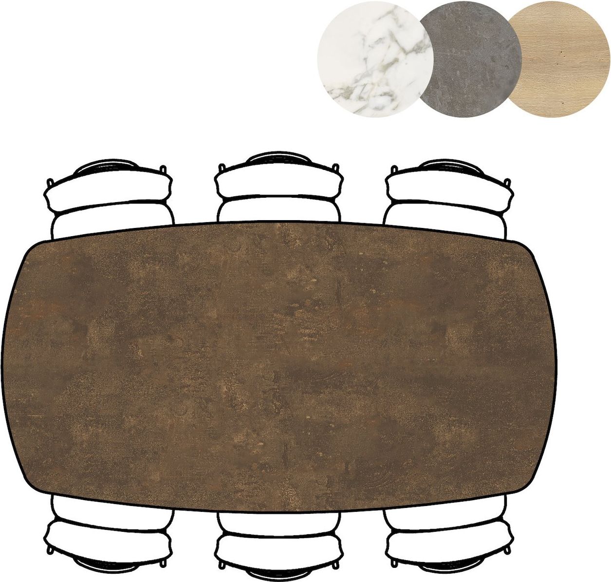 XOOON Masura Roest Eettafel