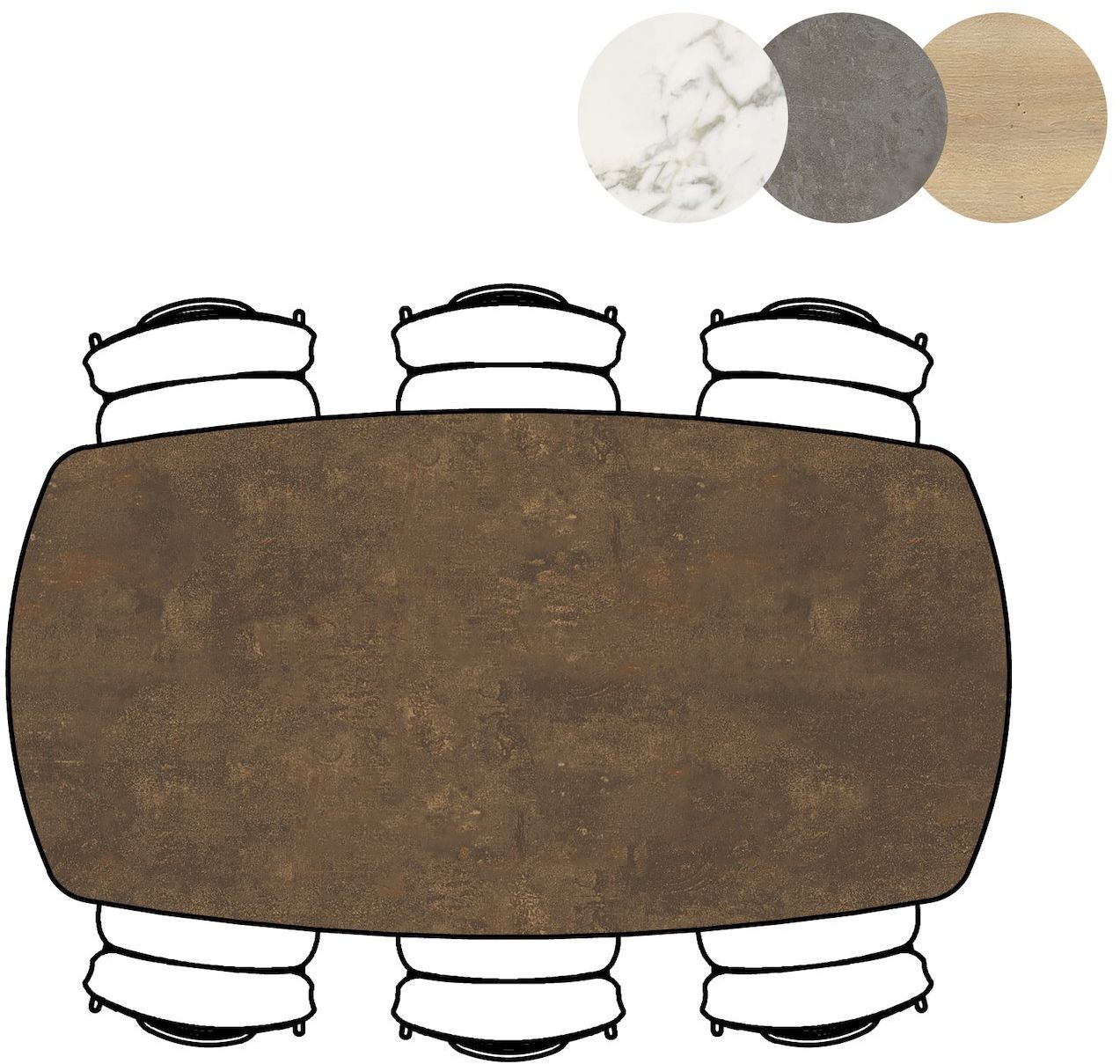 XOOON Masura Roest Eettafel