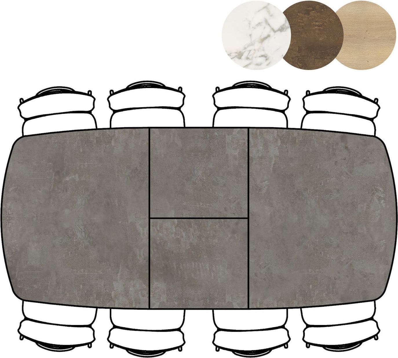 XOOON Masura Uitschuifbaar Eettafel