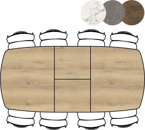 XOOON Masura Uitschuifbaar Eettafel