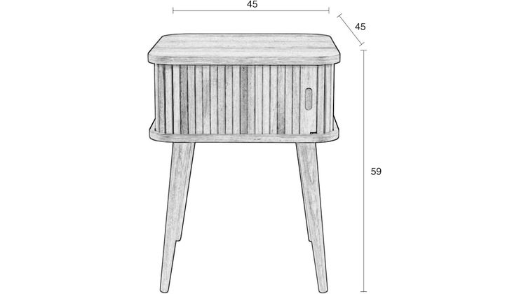 Zuiver Barbier Bijzettafel