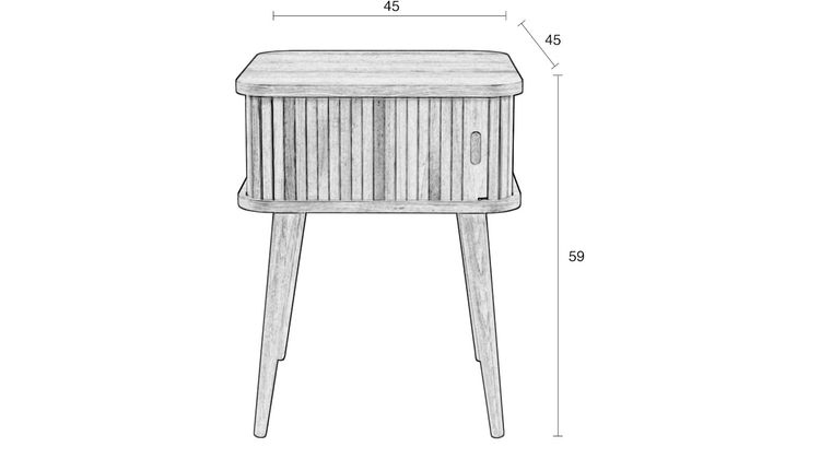 Zuiver Barbier Bijzettafel