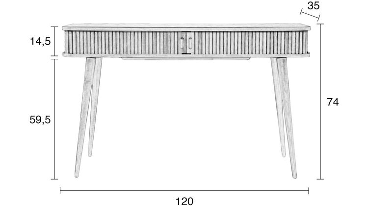 Zuiver Barbier Bureautafel