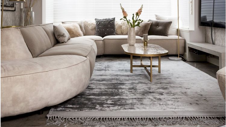 Zuiver Blink Silver Vloerkleed