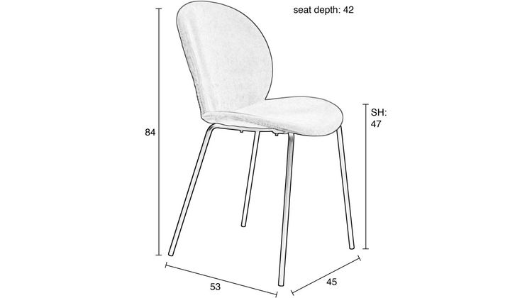 Zuiver Bonnet (set van 2) Eetkamerstoel